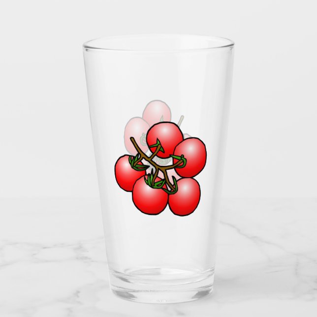 Verre Tomates Cocktail Rouges (Devant)
