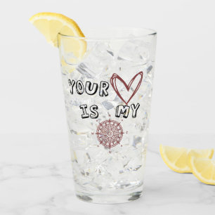 Verre Ton coeur est mon boussole