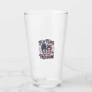 Verre Tongs Liberté Design de T-shirt d'été patriotique_