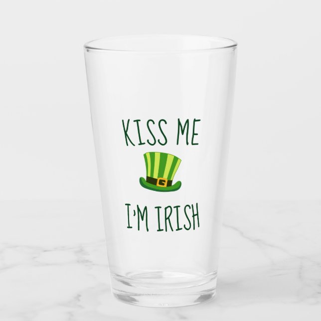 Verre Top Hat Kiss Me Im Irish (Devant)