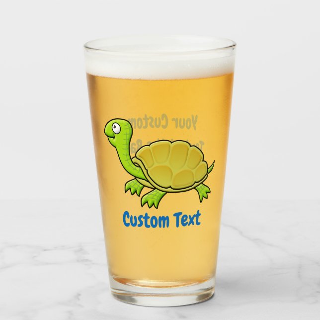 Verre Tortue caricaturale (Devant (rempli))