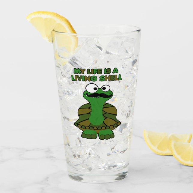 Verre Tortue Moustachu Coquille Vivante (Devant glace)