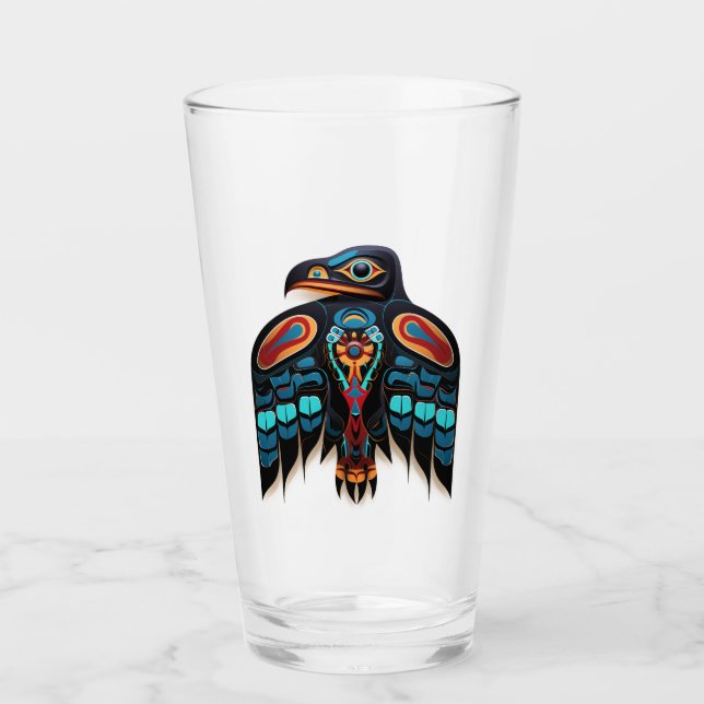 Verre totem du corbeau de Salish (Devant)