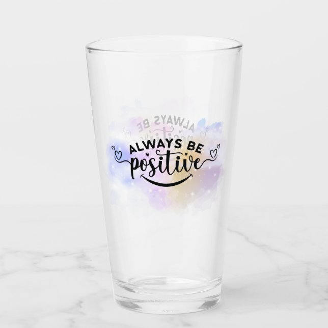 Verre Toujours être positif violet jaune (Devant)