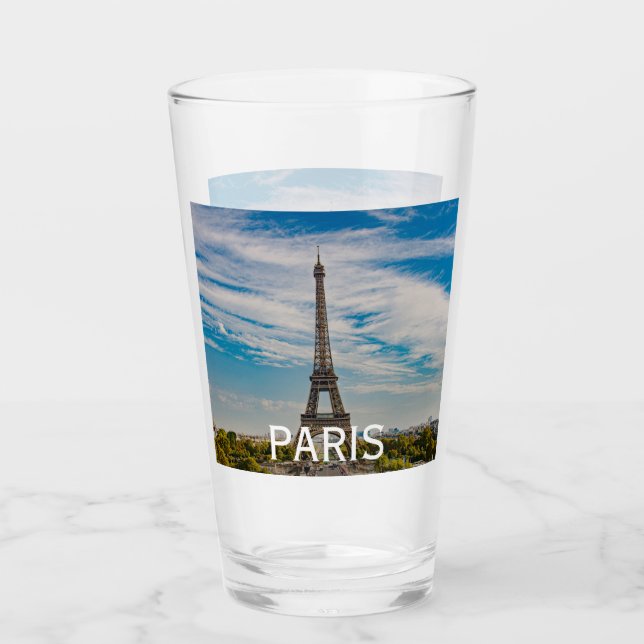Verre Tour Eiffel à Paris (Devant)
