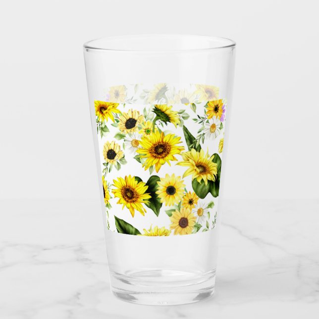 Verre Tournesol d'aquarelle 7 (Devant)