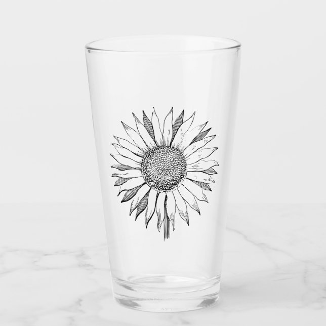 Verre Tournesol illustré (Devant)
