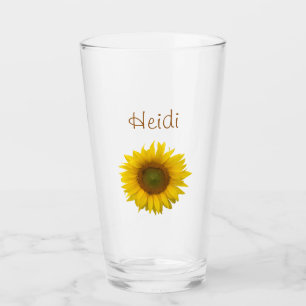 Verre Tournesol jaune monogramme