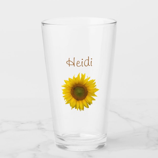 Verre Tournesol jaune monogramme (Devant)