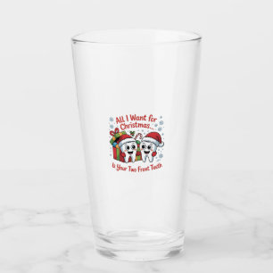 Verre Tout ce que je veux pour Noël, ce sont vos deux de