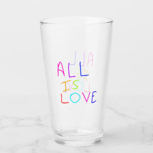 Verre Tout est amour arc-en-ciel coloré fierté LGBTQ gay