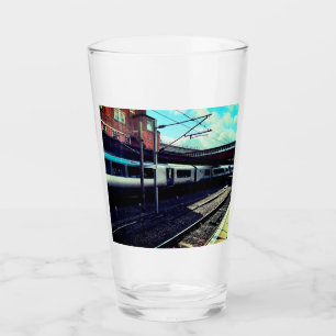 Verre Train bleu et argent