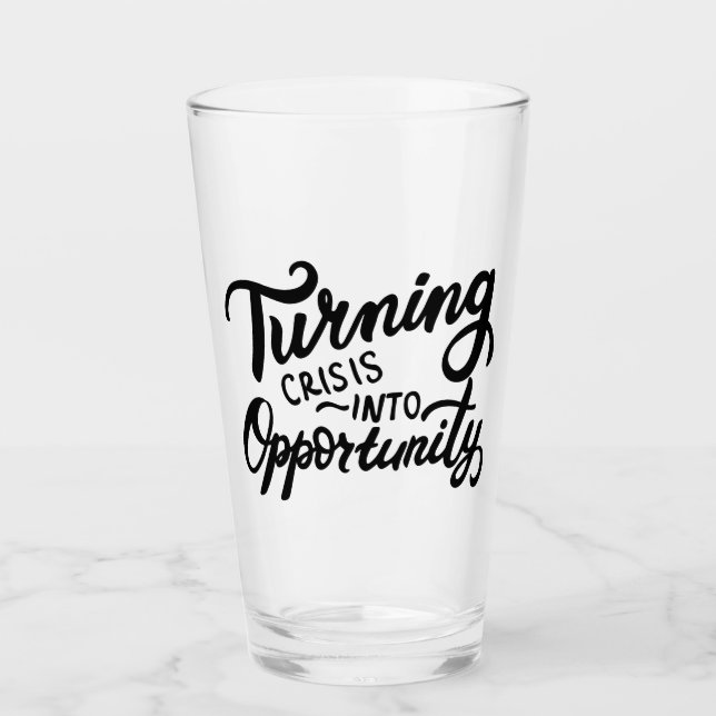 Verre Transformer la crise en opportunité (Devant)