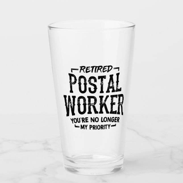 Verre Travailleur postal à la retraite n'ayant plus de p (Devant)