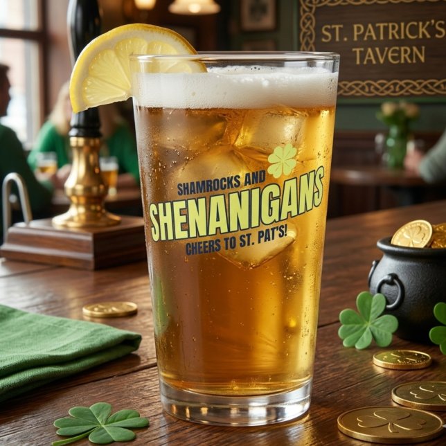 Verre Trèfles et Farces Bière de la Saint-Patrick (Créateur téléchargé)