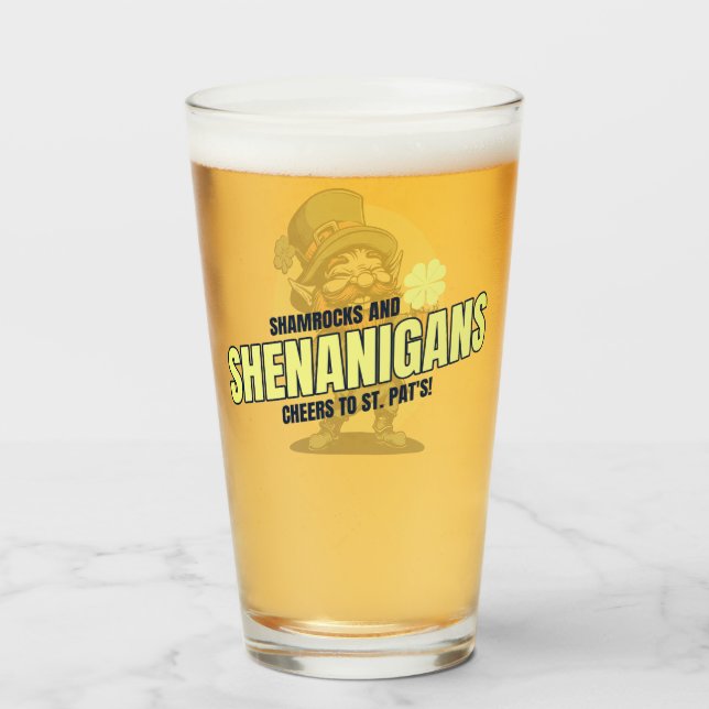 Verre Trèfles et Farces Bière de la Saint-Patrick (Devant (rempli))