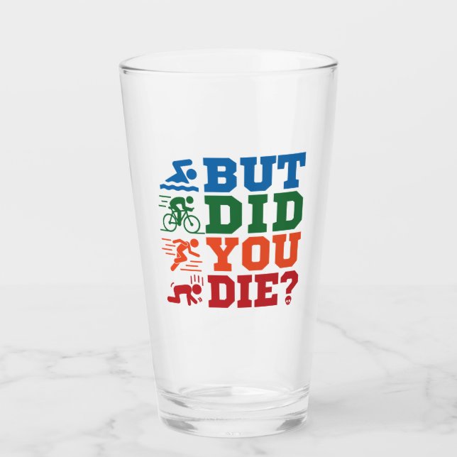 Verre Triathlon Drôle Mais Avez-Vous Mort À Baignade Vél (Devant)