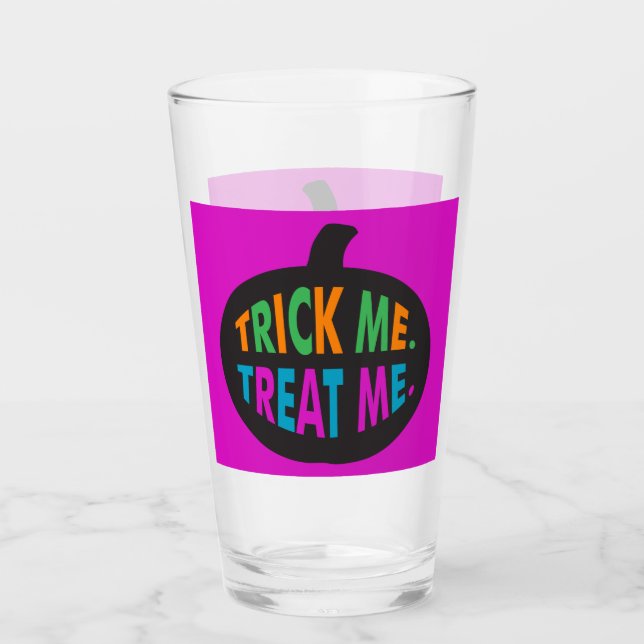 Verre Trick Me Traite, Halloween Multi-Couleur (Devant)