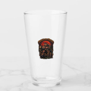 Verre Trick Or Treat Halloween Tueur Squelette Hache Rou