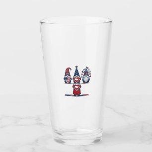 Verre Trio de gnomes patriotiques dessin vectoriel vinta