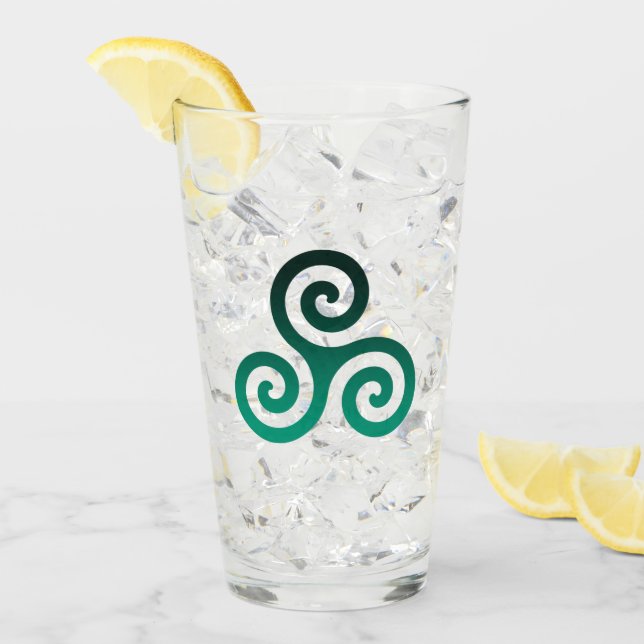 Verre Triskele vert (Devant glace)