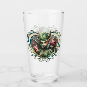 Verre Trois fées, les compagnons du coeur magique.