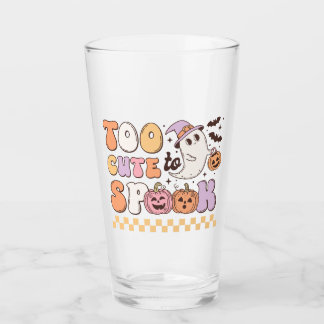Verre Trop mignon pour parler Halloween