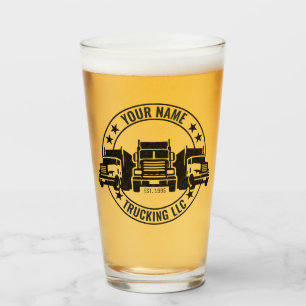 Verre Trucker personnalisé Big Rig Semi Truck Trucker 