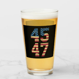 Verre Trump 2024 45 47 Drapeau Américain Vintage Rétro 4
