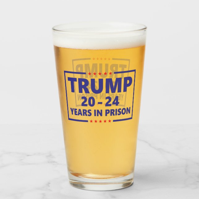 Verre Trump 20 - 24 ans en prison drôle anti-trump (Devant (rempli))