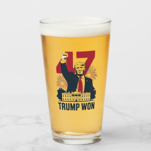 Verre Trump a encore gagné élection 2024 président 47e 