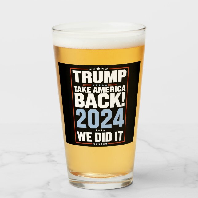 Verre Trump USA Drapeau Président 47 Trump (Devant (rempli))