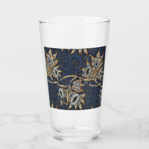 Verre Tulipe Saules Motif Bleu Floral de William Morris