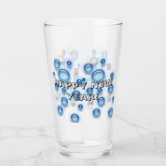Verre Tumbler - Bulles du Nouvel An (Devant)