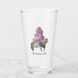 Verre Tumbler Fleur de Lilas Violet Ancien Style