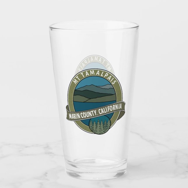 Verre Tumblers Mt Tamalpais Marin Comté de Californie (Devant)