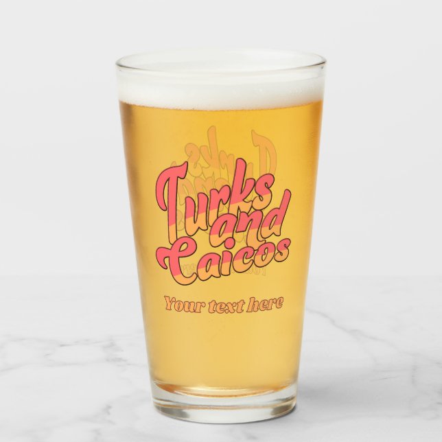 Verre Turcs et Caicos personnalisés (Dos (rempli))