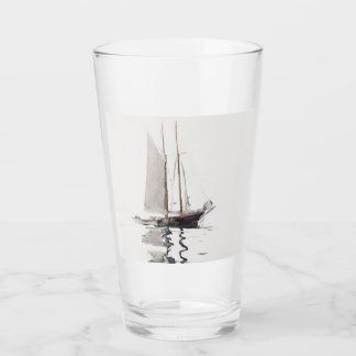 Verre Two-masted Schooner with Dory by Winslow Homer