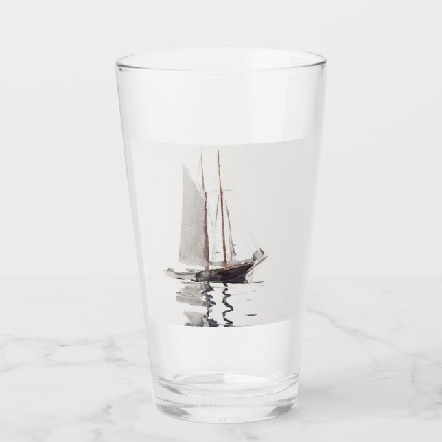 Verre Two-masted Schooner with Dory by Winslow Homer (Devant)