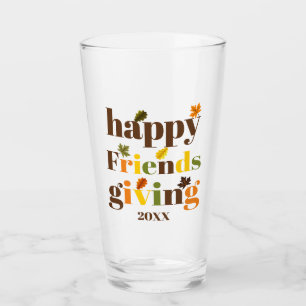 Verre Typographie colorée et chute de l'Action d'Ami feu