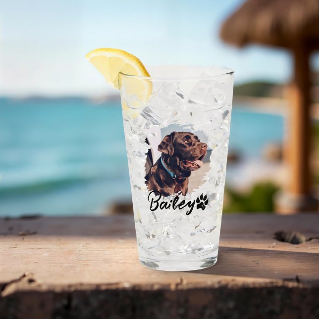 Verre Typographie Cool simple et moderne Nom et photo (Créateur téléchargé)