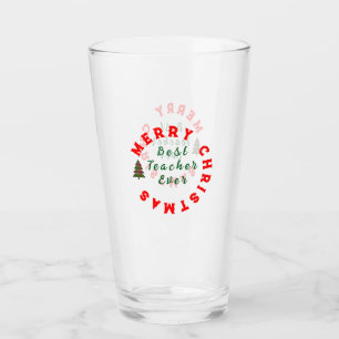 Verre Typographie de citation d'appréciation de Noël pou