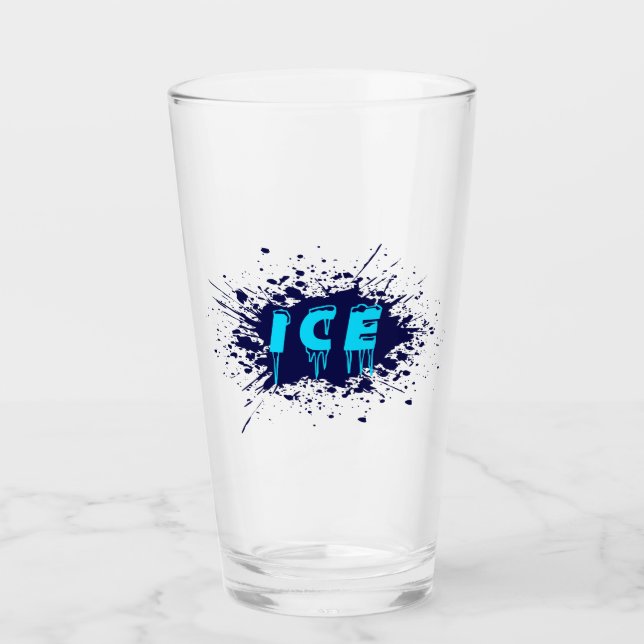 Verre Typographie de Graffiti sur Glace Design d'Art de  (Devant)