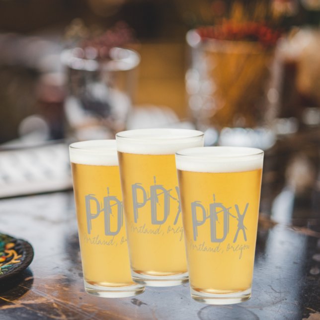 Verre Typographie de l'aéroport PDX Portland (Créateur téléchargé)