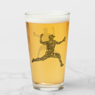 Verre Typographie de l'art Word du baseball