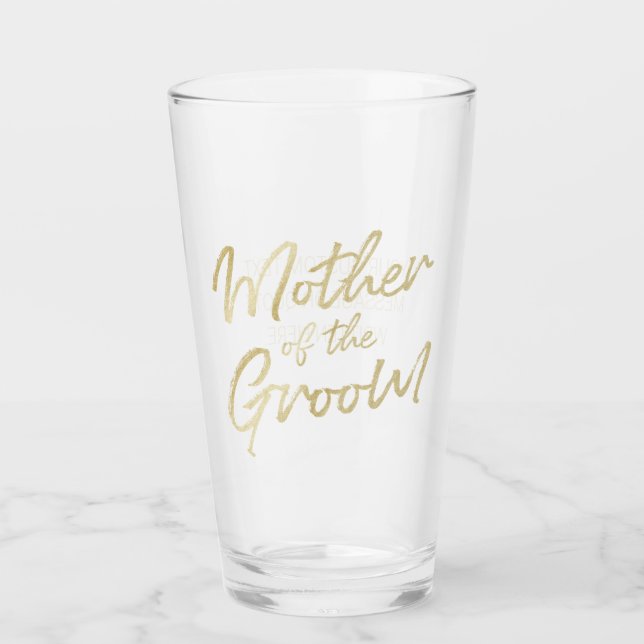 Verre Typographie de script doré moderne pour la mère du (Devant)