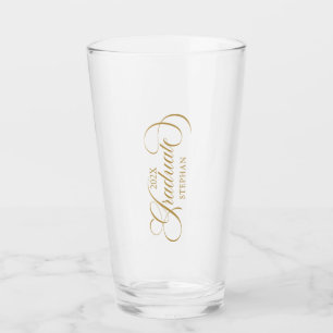 Verre Typographie de script or élégant