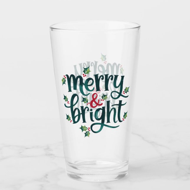 Verre Typographie Joyeuse et Lumineuse  (Devant)