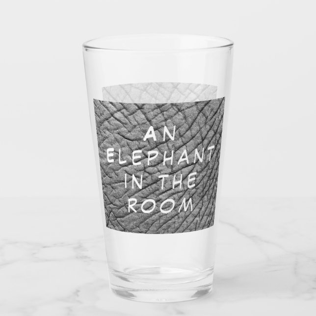 Verre Un éléphant dans la photo en peau de chambre avec  (Devant)