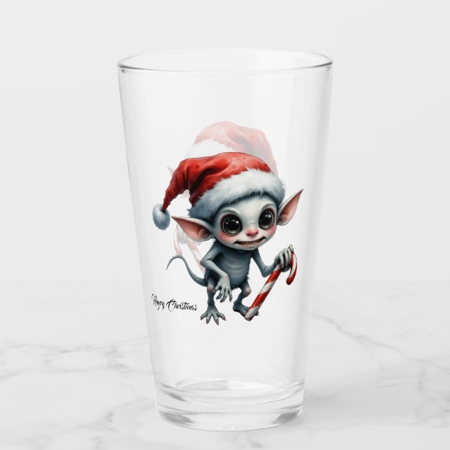 Verre Un elfe de Noël avec Sucre de canne. (Devant)